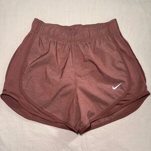 Nike Dri-FIT Tempo Running Shorts Mauve Heather Mesh Trim XS